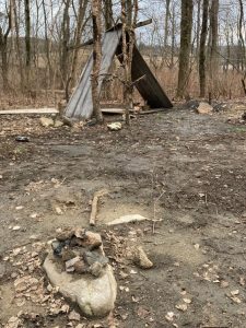 Homeless encampment in Schuylkill County, Pennsylvania