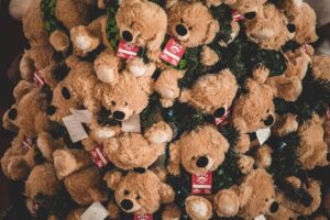 A pile of Teddy Bears for the Teddy Bear Trot.